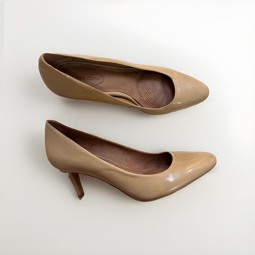 Corso Como Neutral Nude patent leather pumps High Heels Size 10